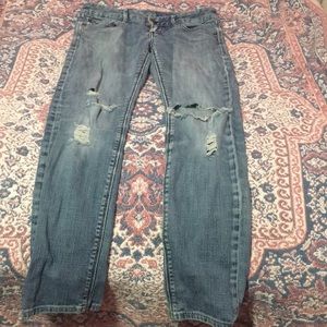 Distressed jeans express